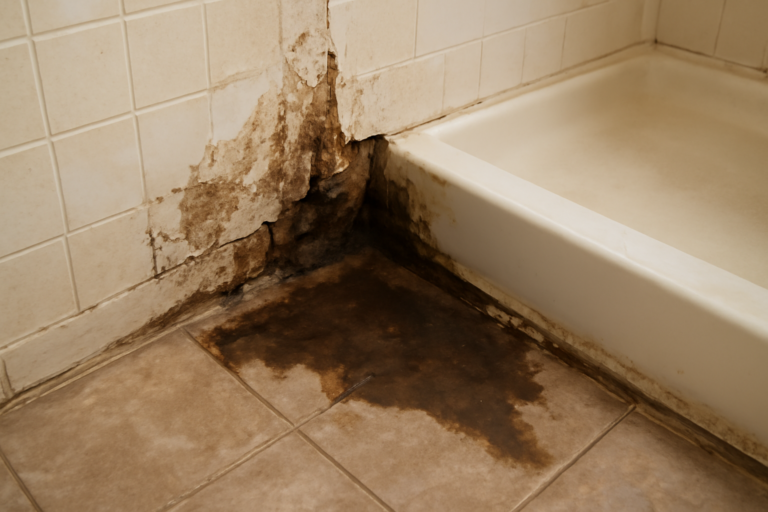 Shower Pan Leak Water Removal